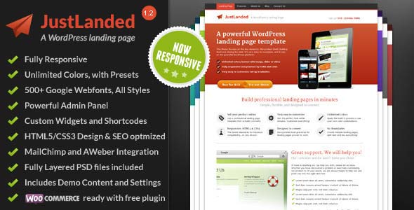 JustLanded-WordPress-Landing-Page