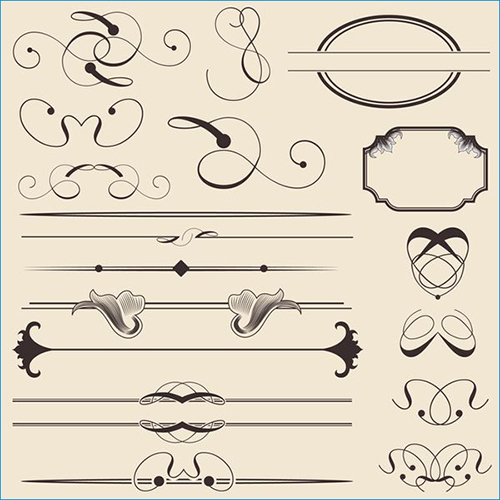 Vintage Calligraphic Decorations