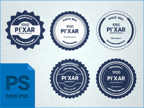28 PSD Badges PSD File