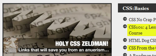Holy css Zeldman! - screen shot.