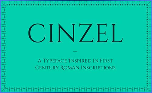 Cinzel Typeface Download for free