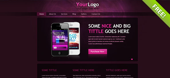 Dark_Portfolio_Website_Template_Preview_Small - best Free Photoshop Templates