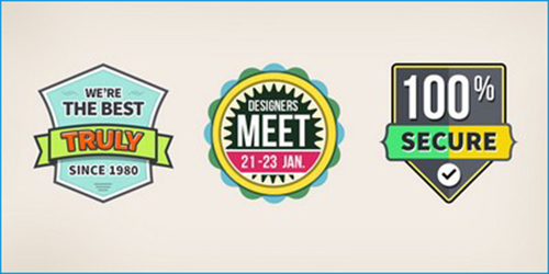 Retro Vector Crests PSD