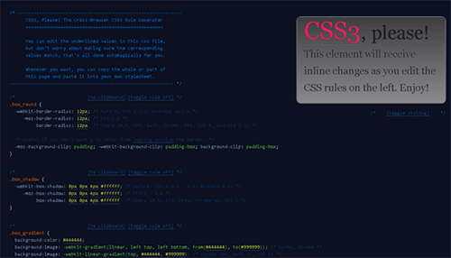 css3 Rule Generator css3 Rule Generator