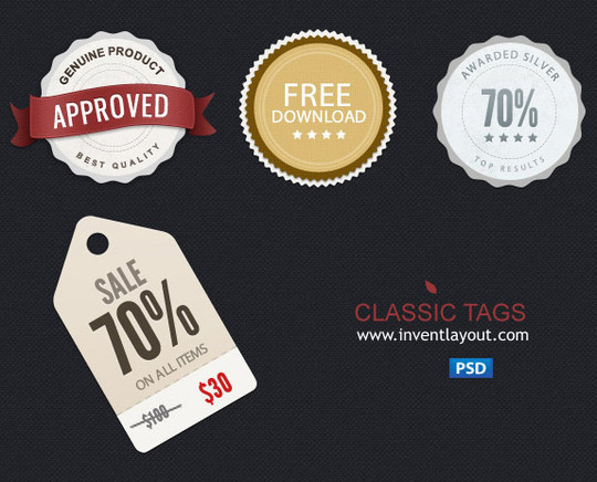 tags-psd - Free Photoshop Templates