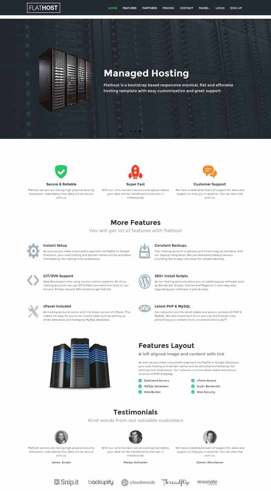 FlatHost-WordPress-Hosting-Theme
