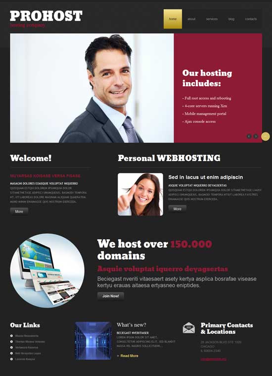 Hosting-Responsive-WordPress-Theme