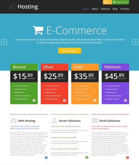 Hosting-Responsive-WordPress-Theme