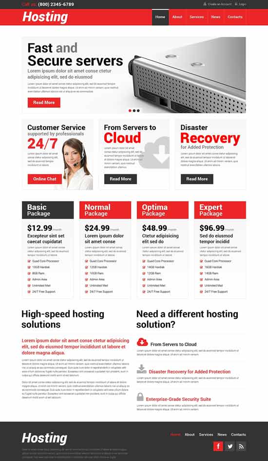 Hosting-Responsive-WordPress-Theme