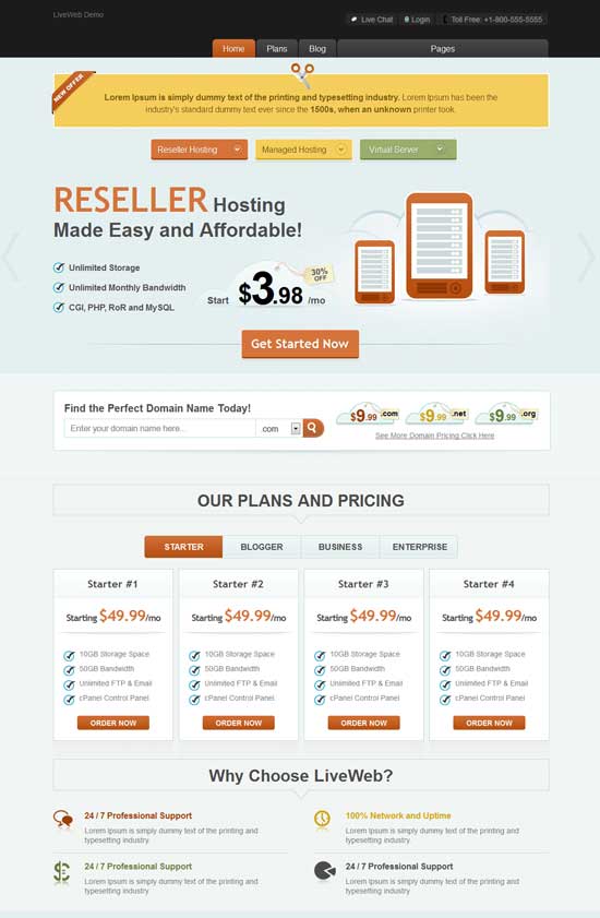LiveWeb---WordPress-Web-Hosting-Theme
