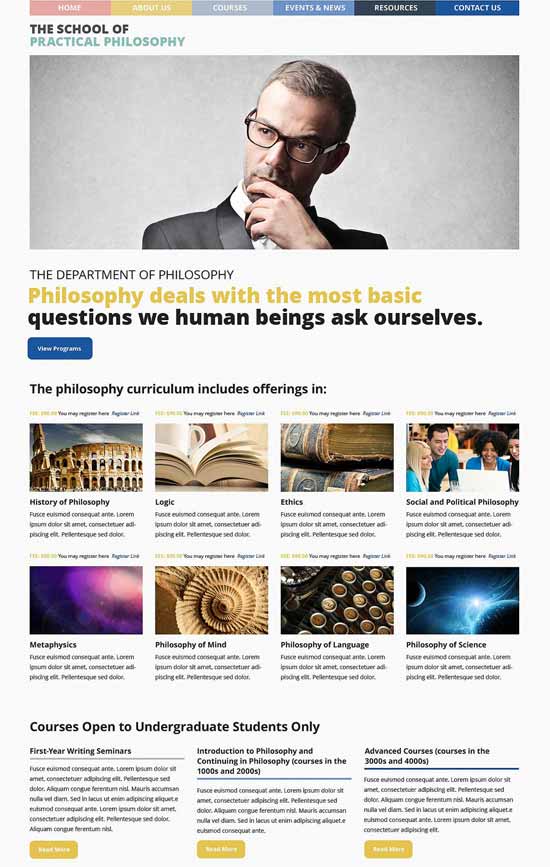 Philosophy-Courses-WordPress-Theme