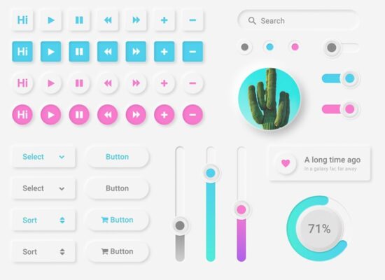 20 Neumorphic UI Kit Free (UI Kits, Icons, Frameworks) For Trending ...