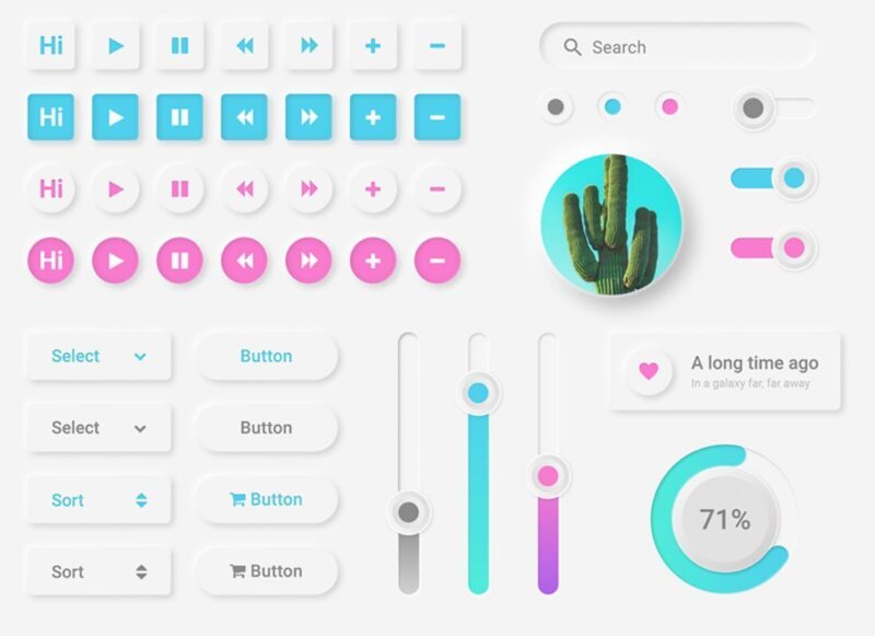 Neumorphic UI Kit Free