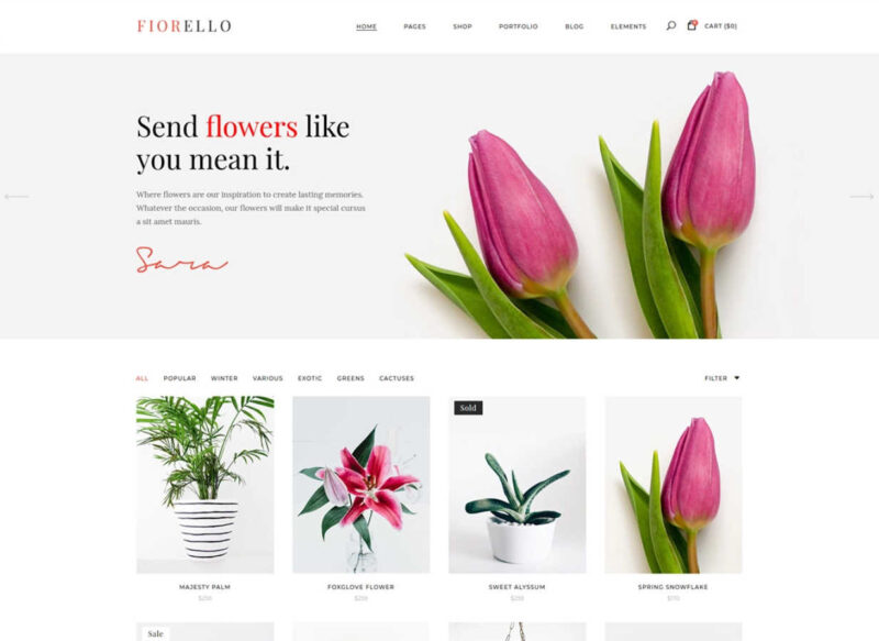 Flower Shop Wordpress Theme Free Download
