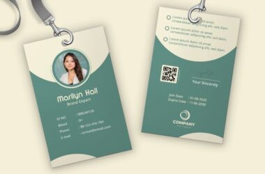 Identity Card Front and Back Mockup PSD Free Download