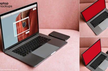 Realistic Macbook Mockup Templates for Photoshop